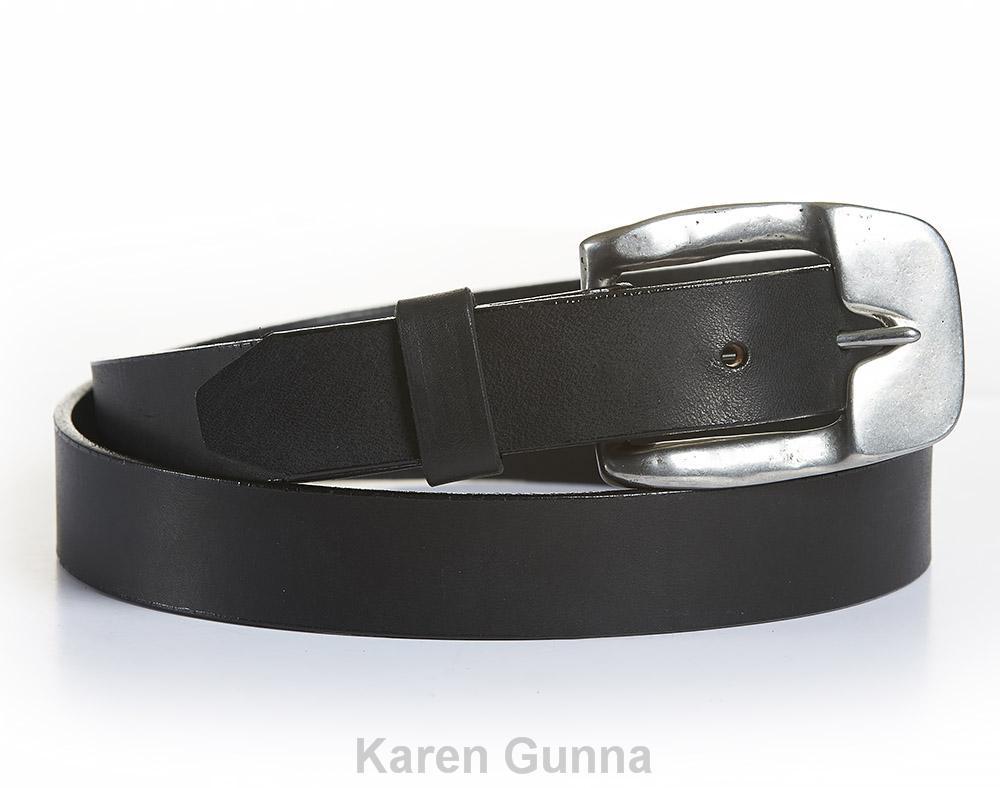 Hand Forged Solid Brass Buckle With Wide Genuine Leather Belt – KarenGunna