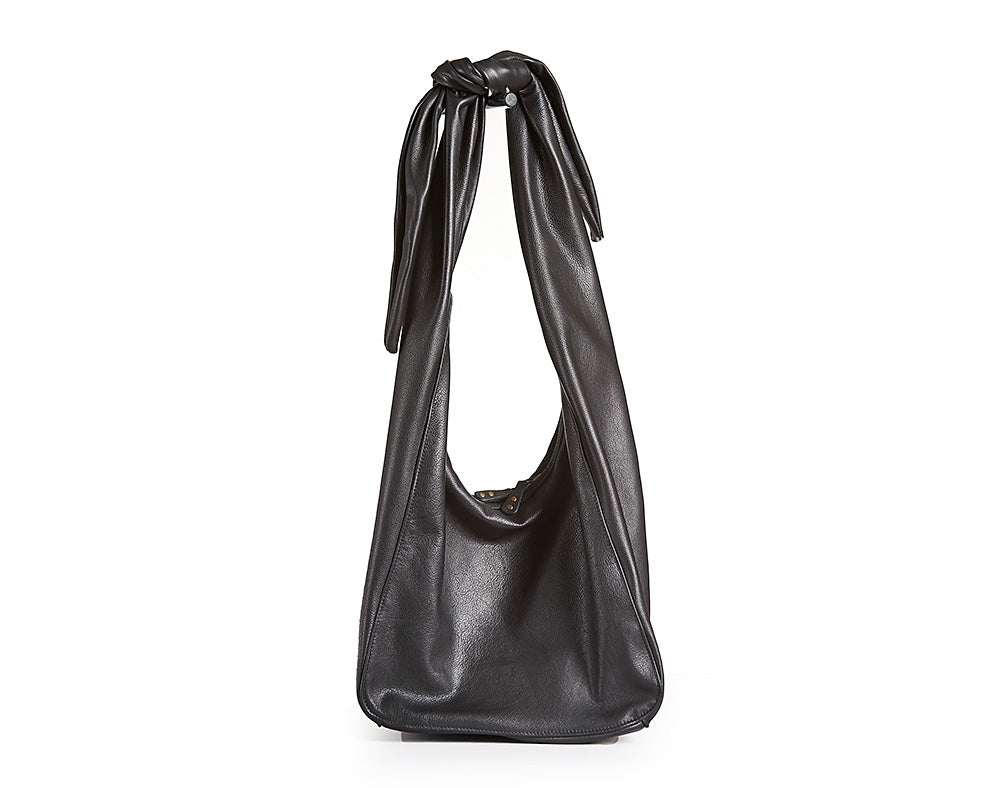 Huge Slouchy Black Leather Crossbody Bag The Mercedes