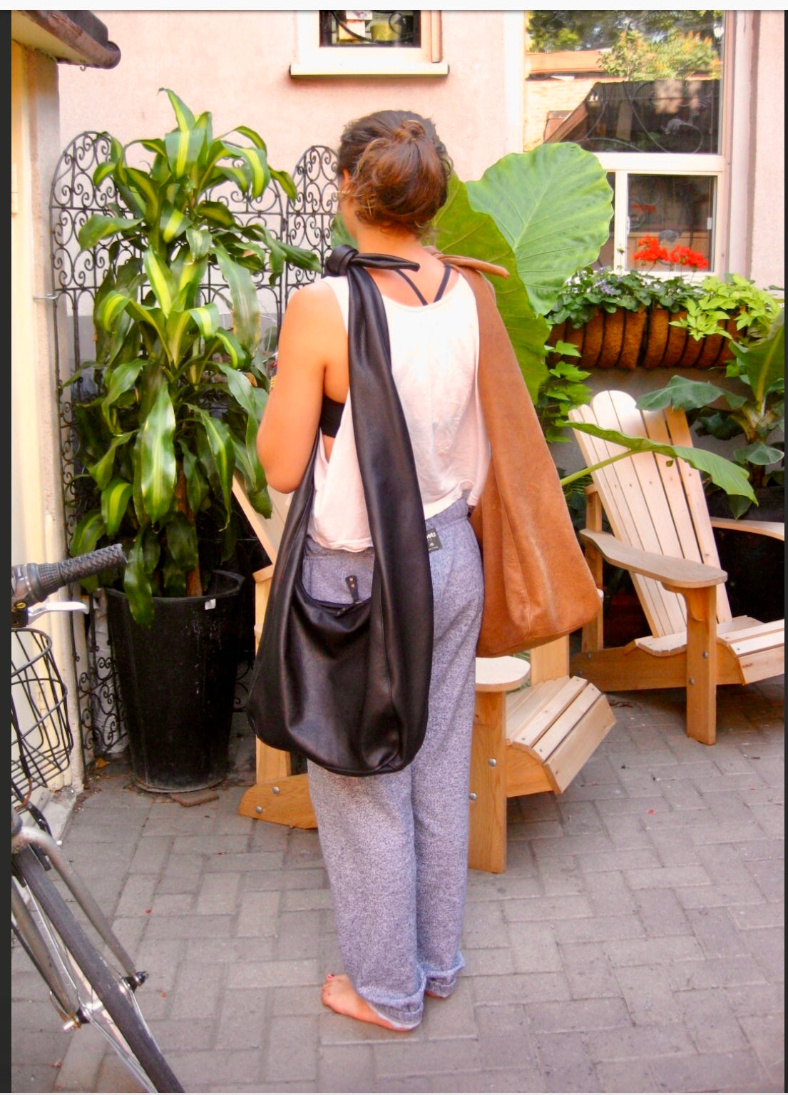 Huge Slouchy Black Leather Crossbody Bag The Mercedes KarenGunna