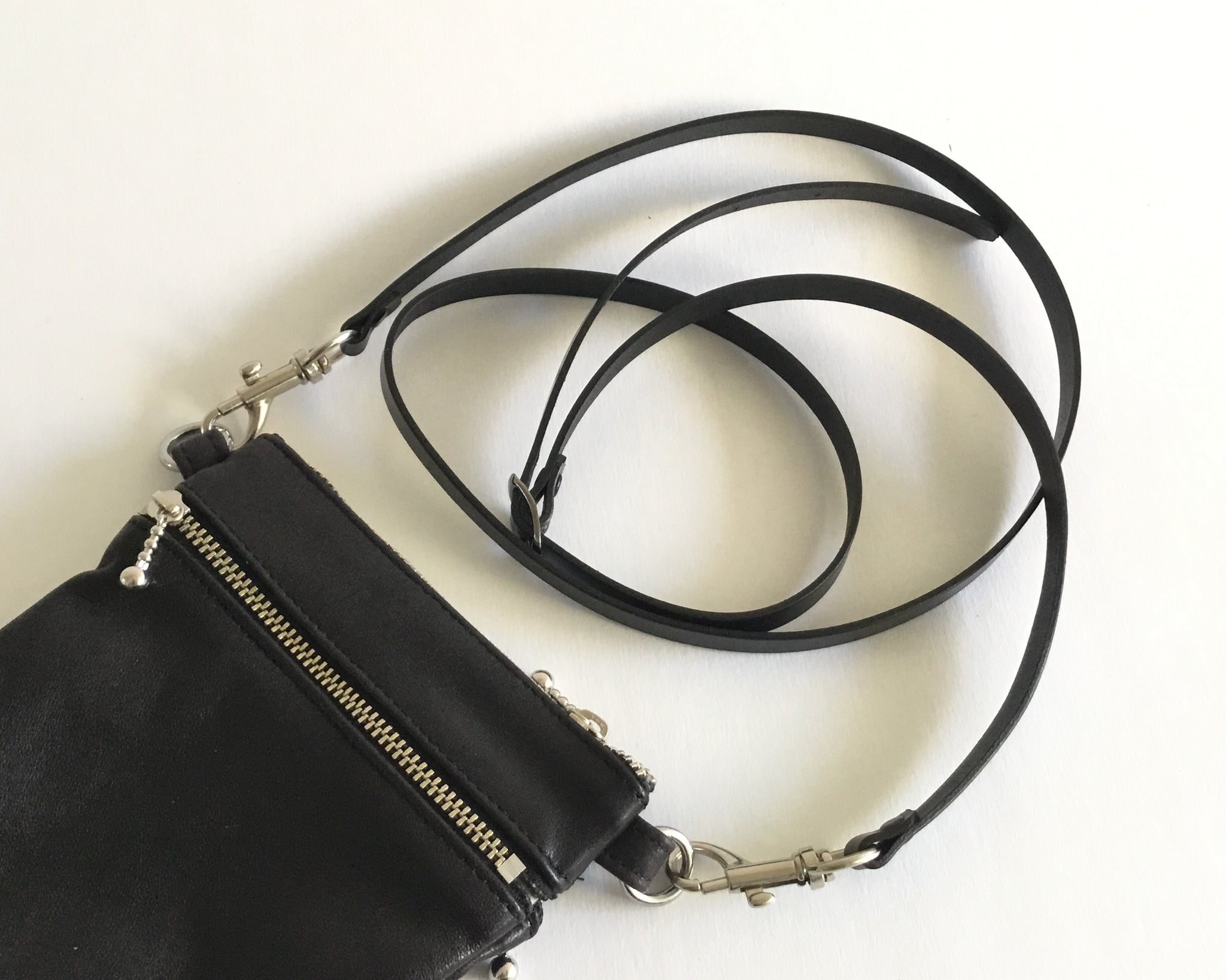 3/8 Narrow Leather Crossbody Strap, Replacement Strap, Detachable